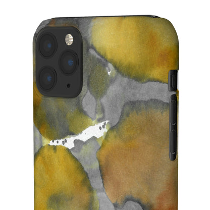 iPhone Samsung Galaxy Pixel5G Snap Case Phone Case Yellow Volcano