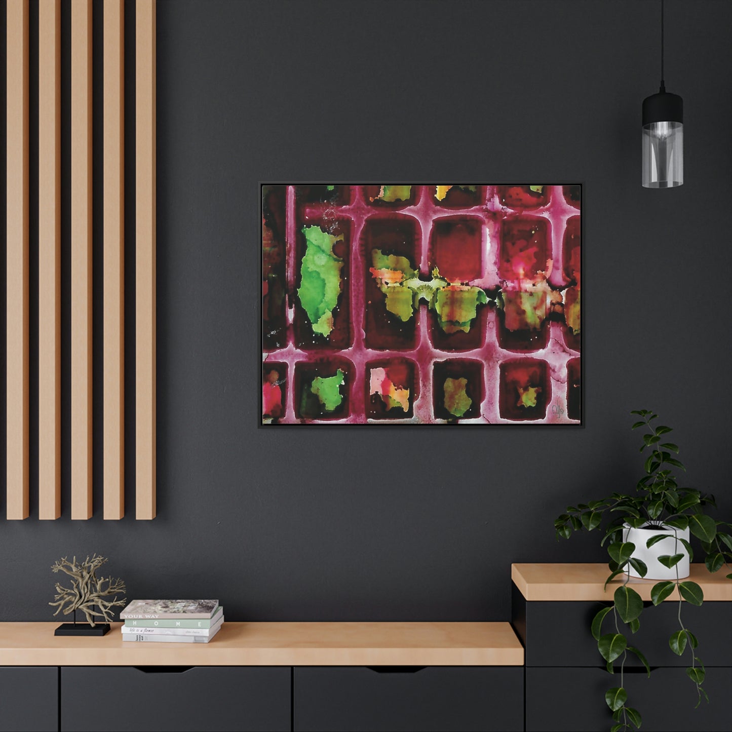 Off the Grid 3 Framed Canvas Print - Alja Design