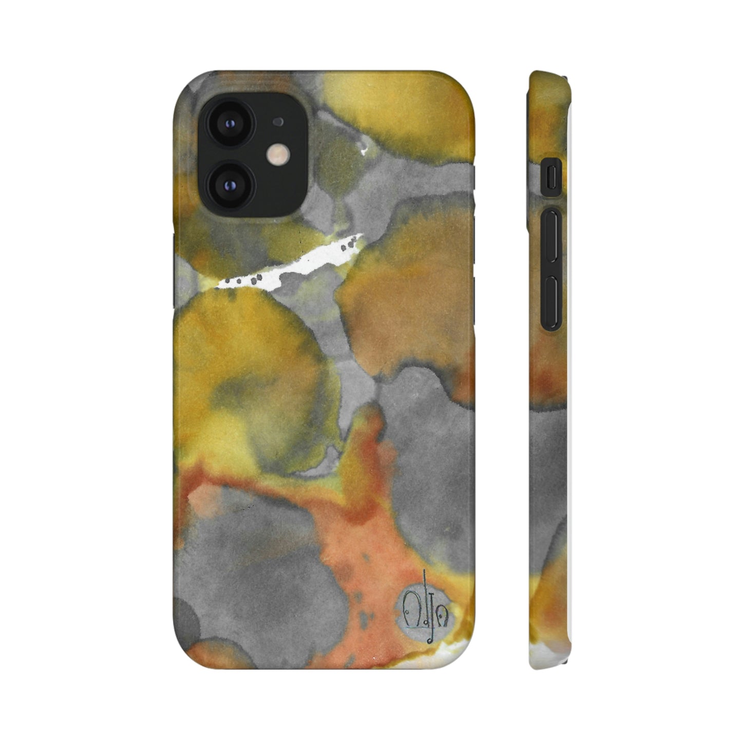 iPhone Samsung Galaxy Pixel5G Snap Case Phone Case Yellow Volcano