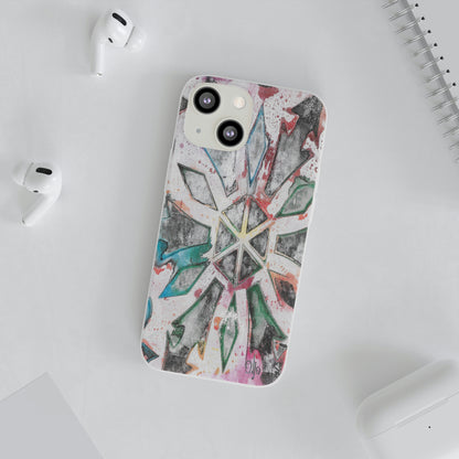 iPhone and Samsung Galaxy Flexi Phone Case Green Ice - Alja Design