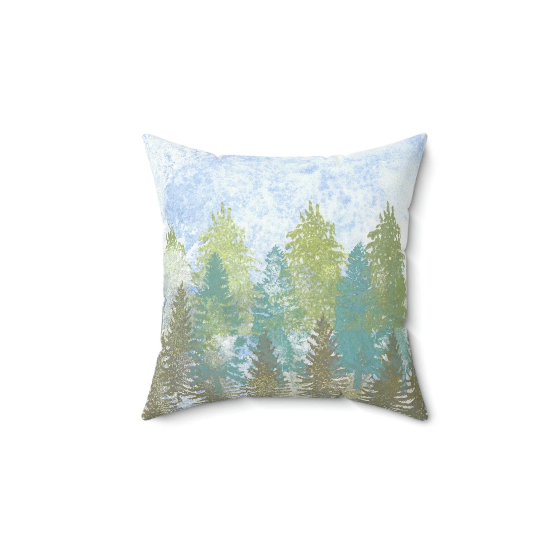 Evergreen Forest Square Pillow - Alja Design