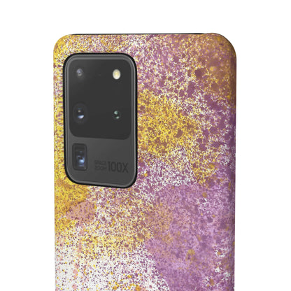 iPhone Samsung Galaxy Pixel5G Snap Case Phone Case Purple Blocks