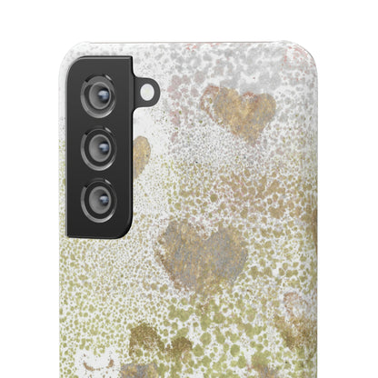 iPhone Samsung Galaxy Pixel5G Snap Case Phone Case Green Hearts