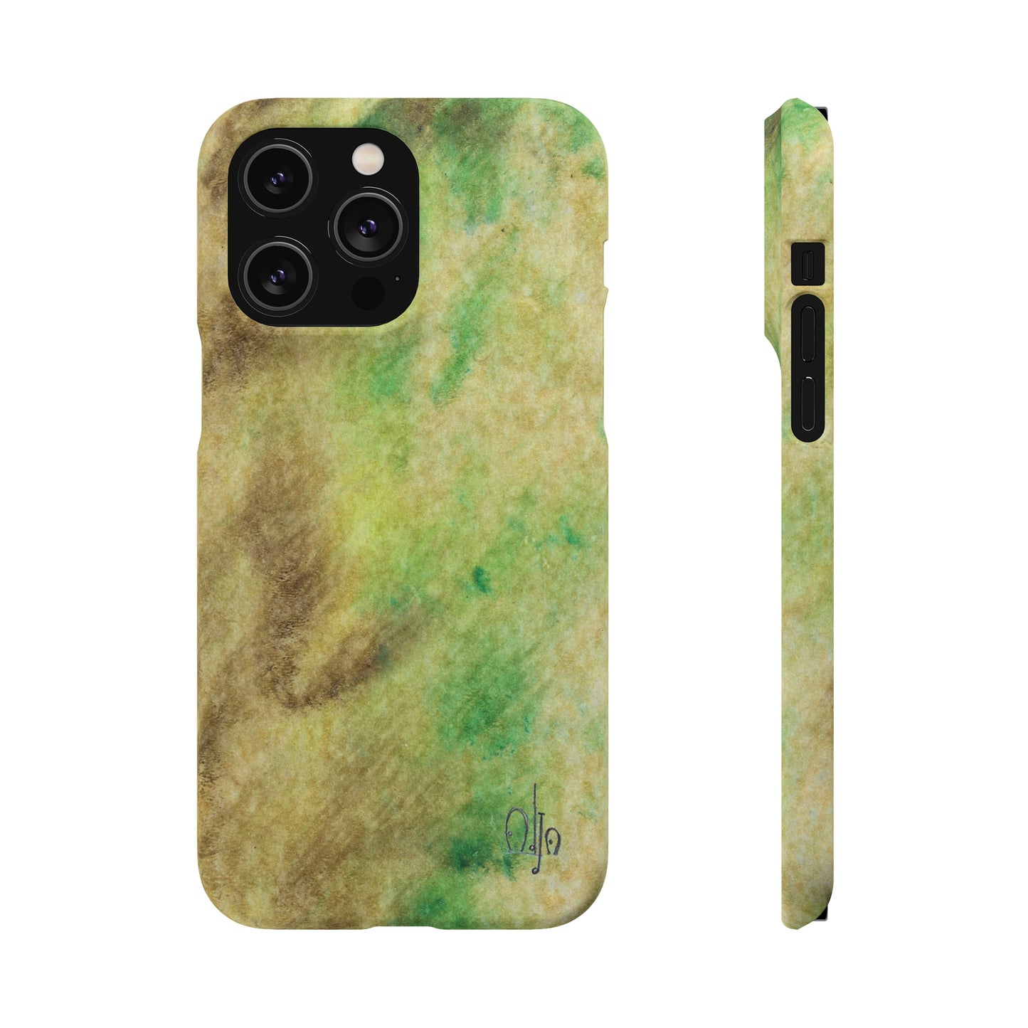 iPhone Samsung Galaxy Pixel5G Snap Case Phone Case Green Marble