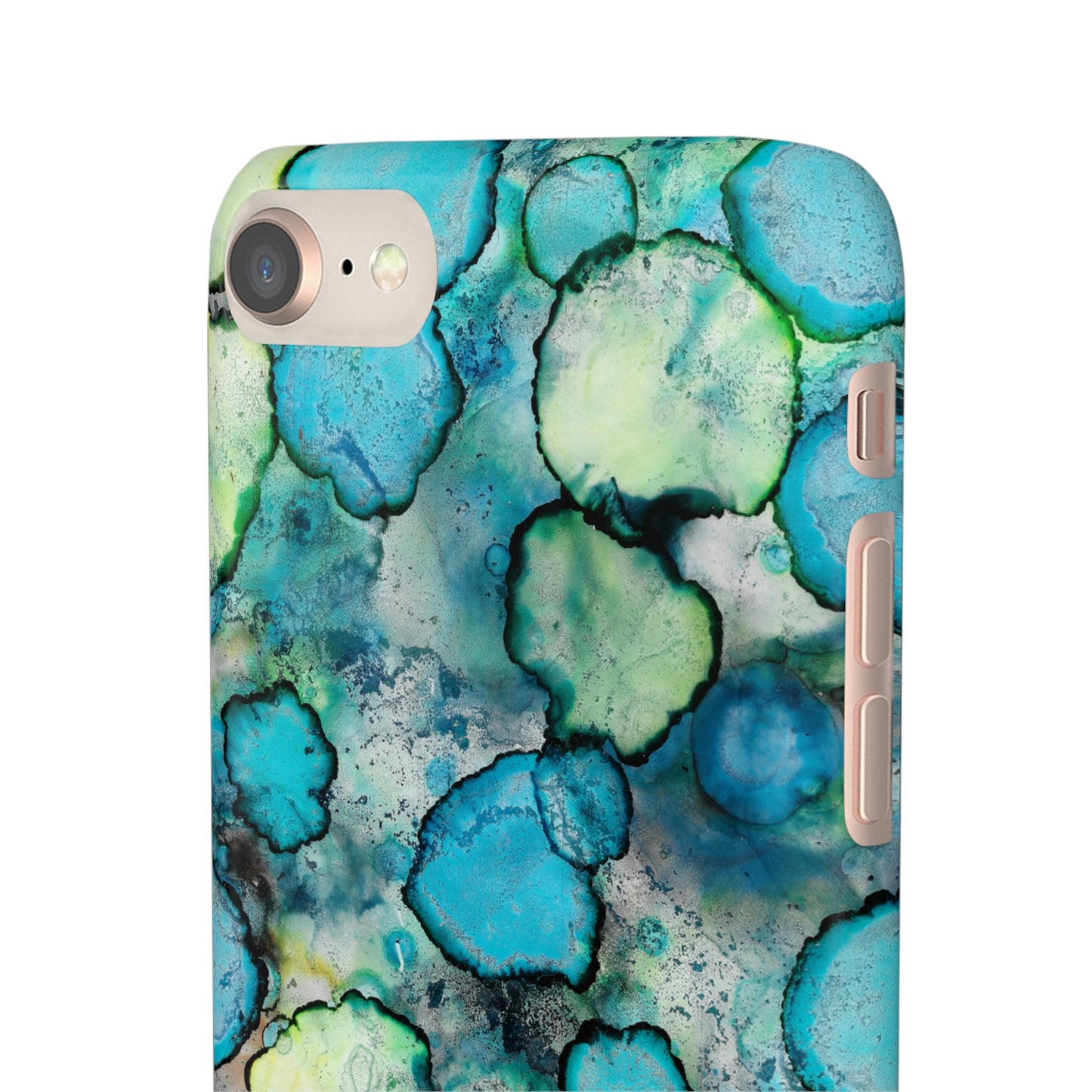 iPhone Samsung Galaxy Pixel5G Snap Case Phone Case Blue Bubbles