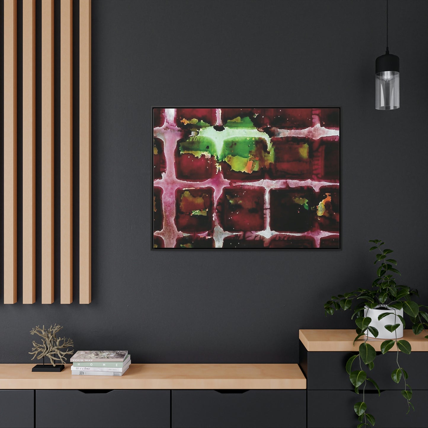 Off the Grid 7 Framed Canvas Print - Alja Design