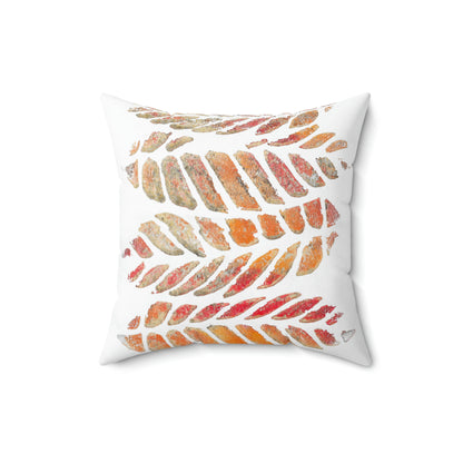 Fire Leaves Square Pillow - Alja Design