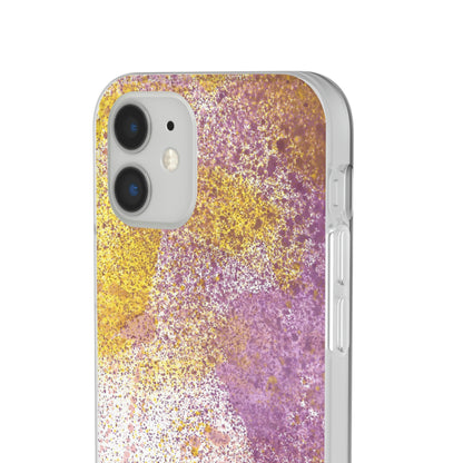 iPhone and Samsung Galaxy Flexi Phone Case Purple Blocks - Alja Design