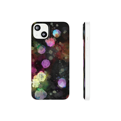 iPhone and Samsung Galaxy  Flexi Phone Case Black Space - Alja Design