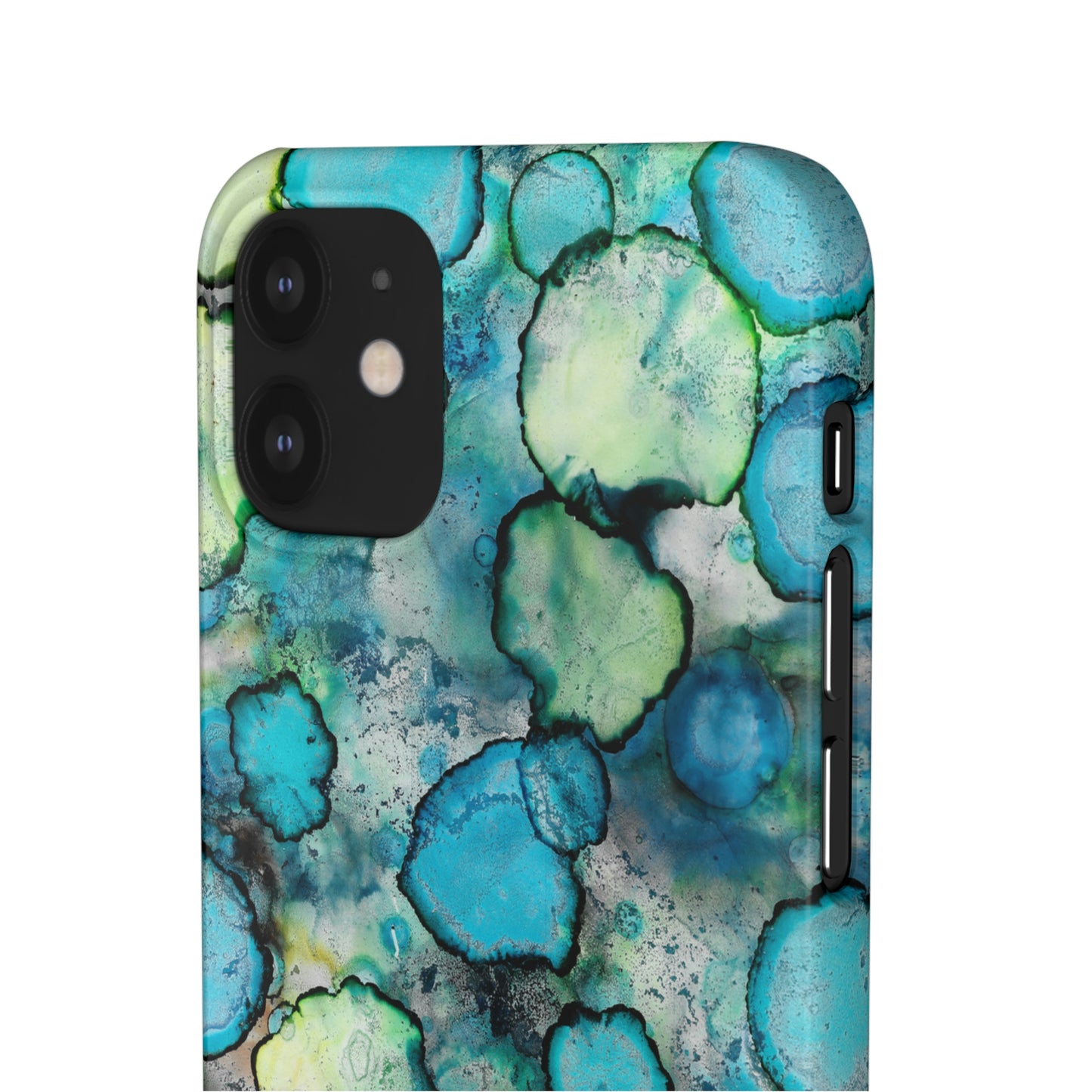 iPhone Samsung Galaxy Pixel5G Snap Case Phone Case Blue Bubbles