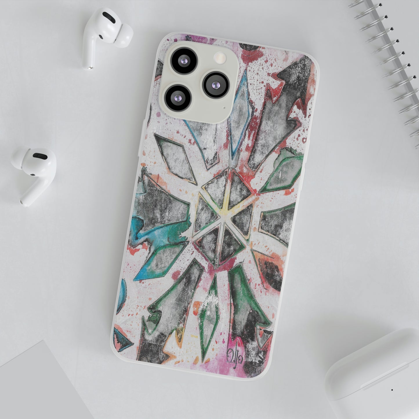 iPhone and Samsung Galaxy Flexi Phone Case Green Ice - Alja Design