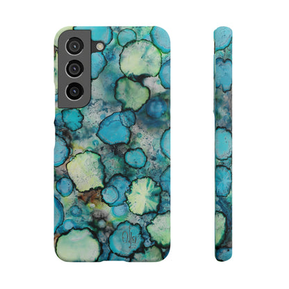 iPhone Samsung Galaxy Pixel5G Snap Case Phone Case Blue Bubbles