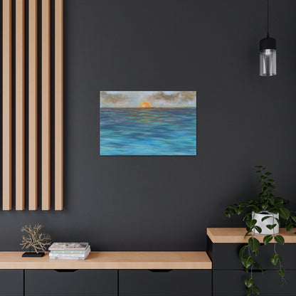 Blue Sunset Canvas Print - Alja Design