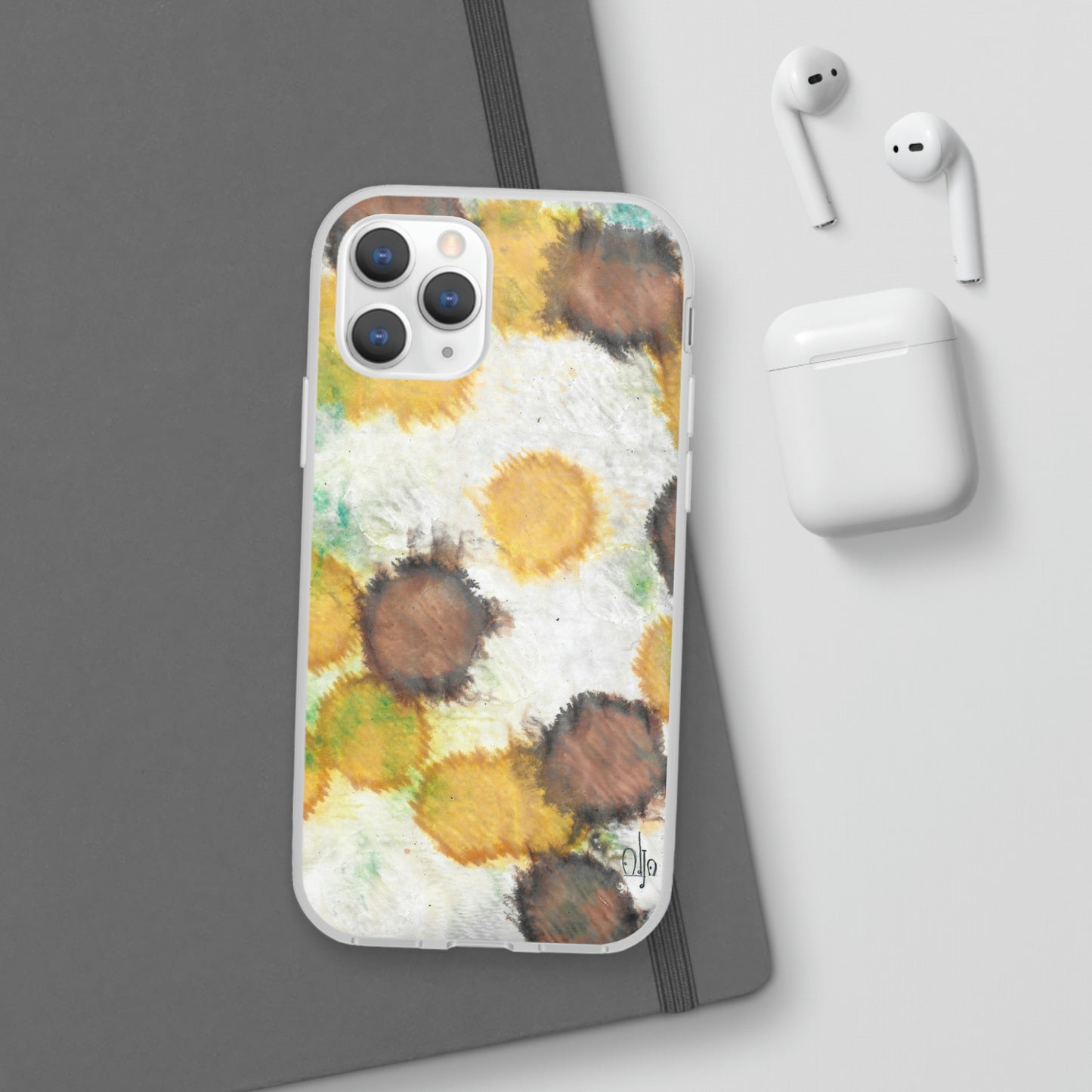iPhone and Samsung Galaxy Flexi Phone Case Orange Cells - Alja Design