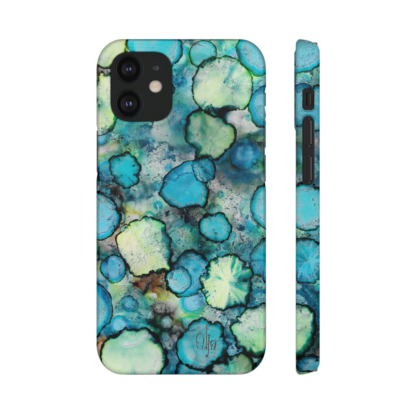 iPhone Samsung Galaxy Pixel5G Snap Case Phone Case Blue Bubbles