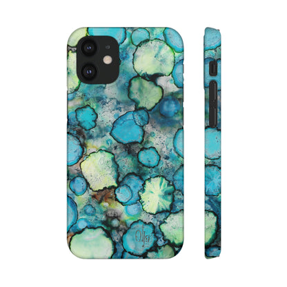 iPhone Samsung Galaxy Pixel5G Snap Case Phone Case Blue Bubbles