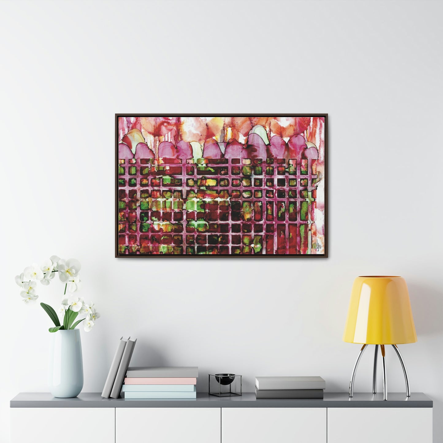 Off the Grid 14 Framed Canvas Print - Alja Design