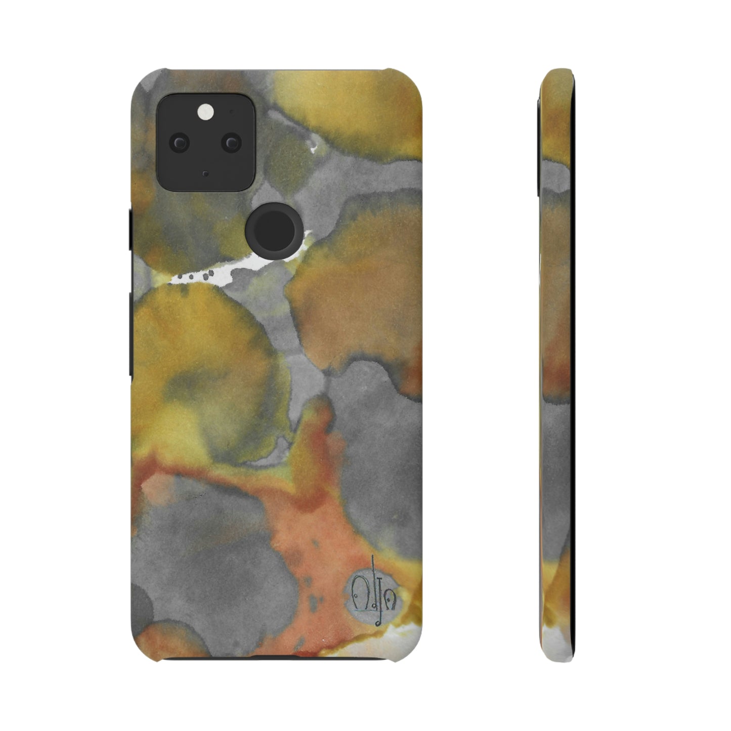 iPhone Samsung Galaxy Pixel5G Snap Case Phone Case Yellow Volcano