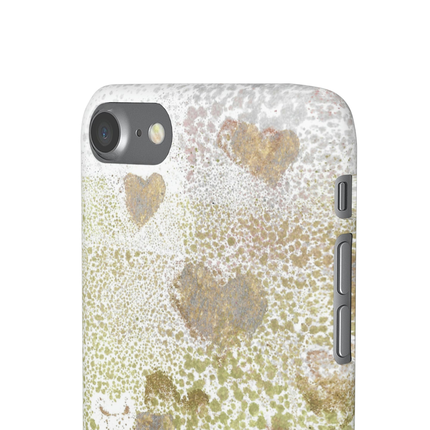 iPhone Samsung Galaxy Pixel5G Snap Case Phone Case Green Hearts