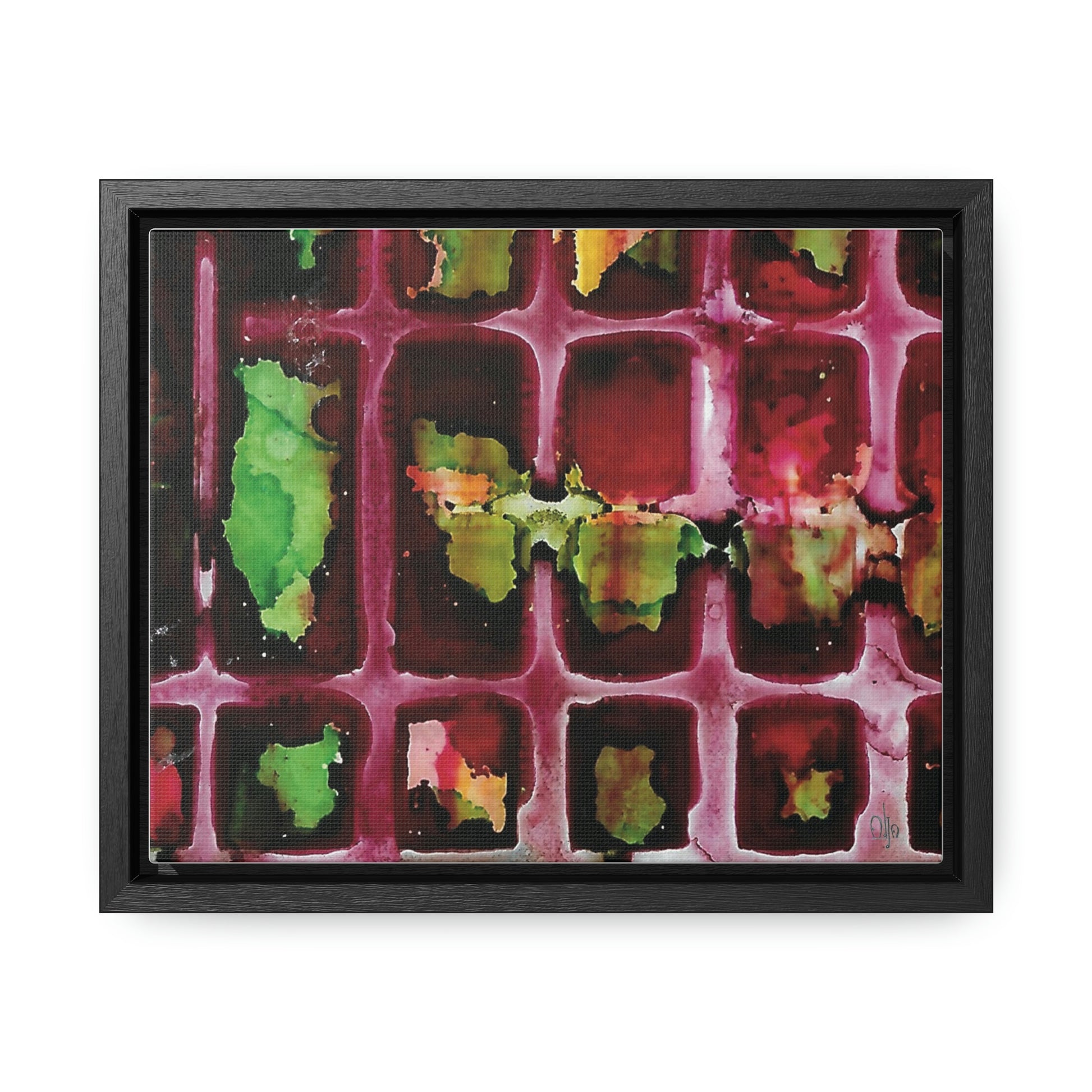 Off the Grid 3 Framed Canvas Print - Alja Design