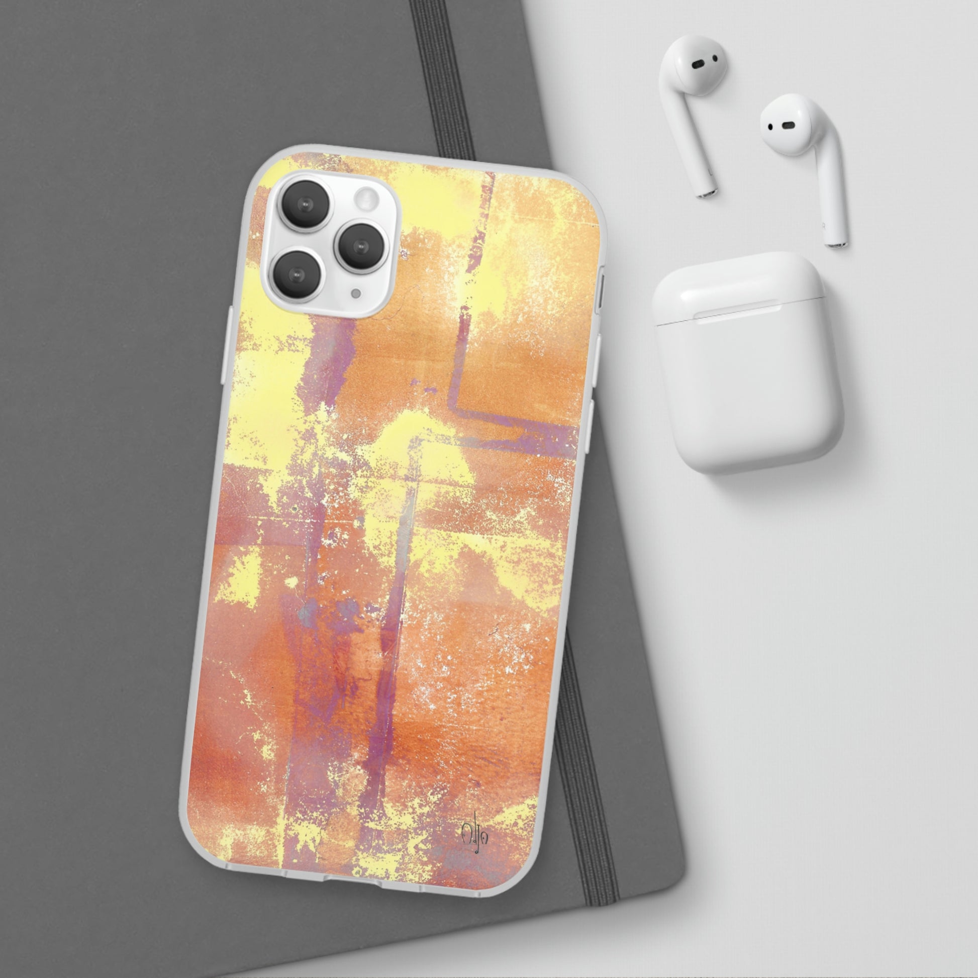 iPhone and Samsung Galaxy Flexi Phone Case Passionate Orange - Alja Design