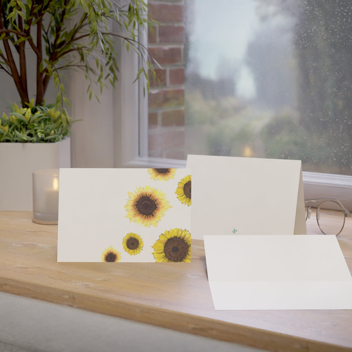 Sunflowers Folded Greeting Card