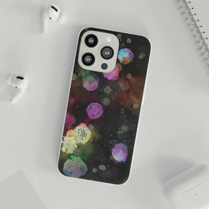 iPhone and Samsung Galaxy  Flexi Phone Case Black Space - Alja Design