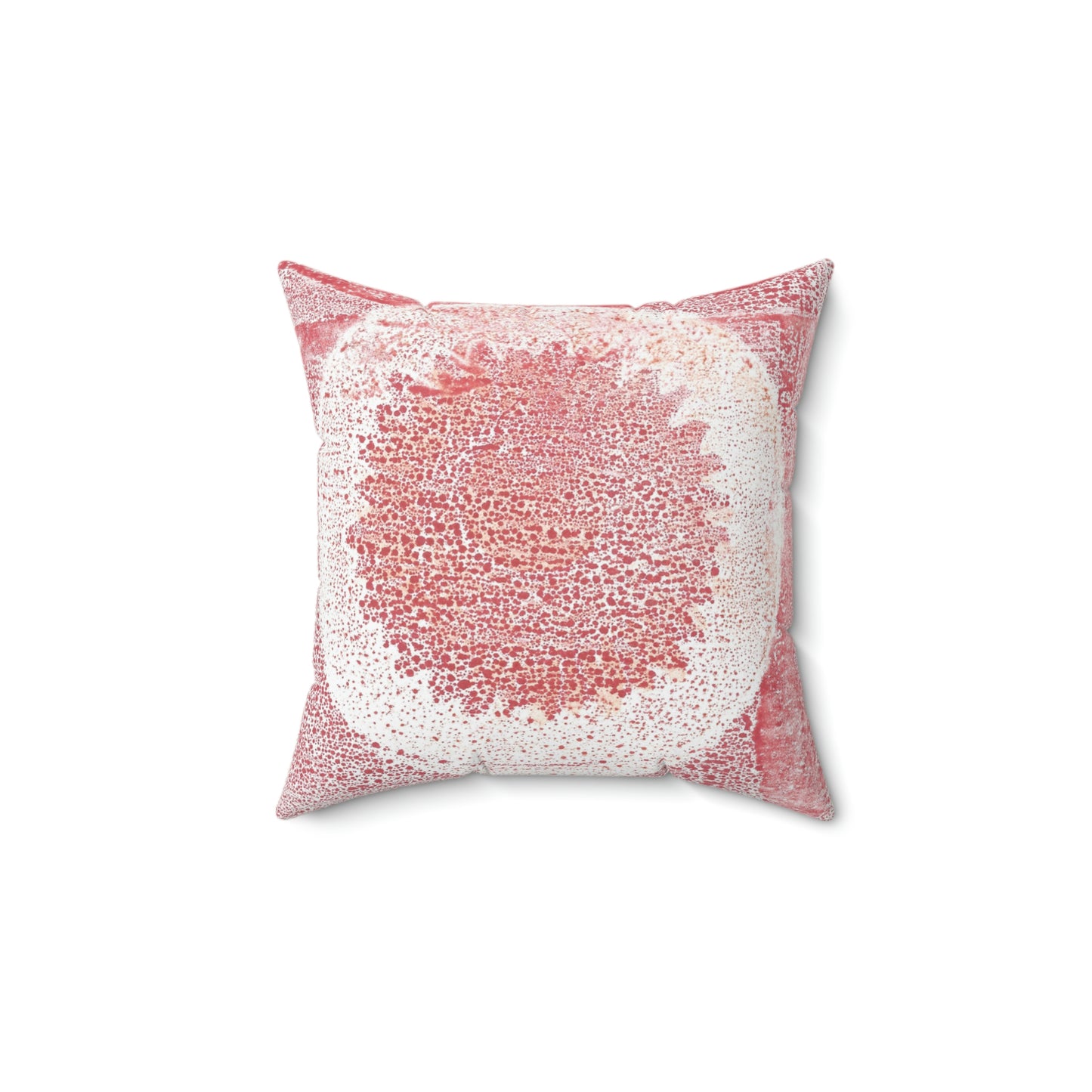 Bubble Flower (Red) Square Pillow - Alja Design