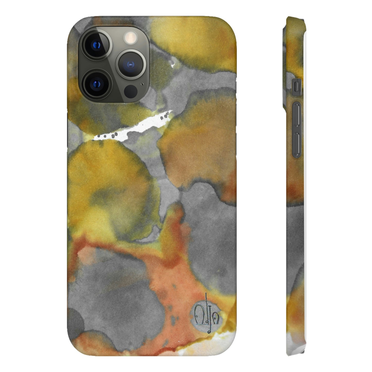 iPhone Samsung Galaxy Pixel5G Snap Case Phone Case Yellow Volcano