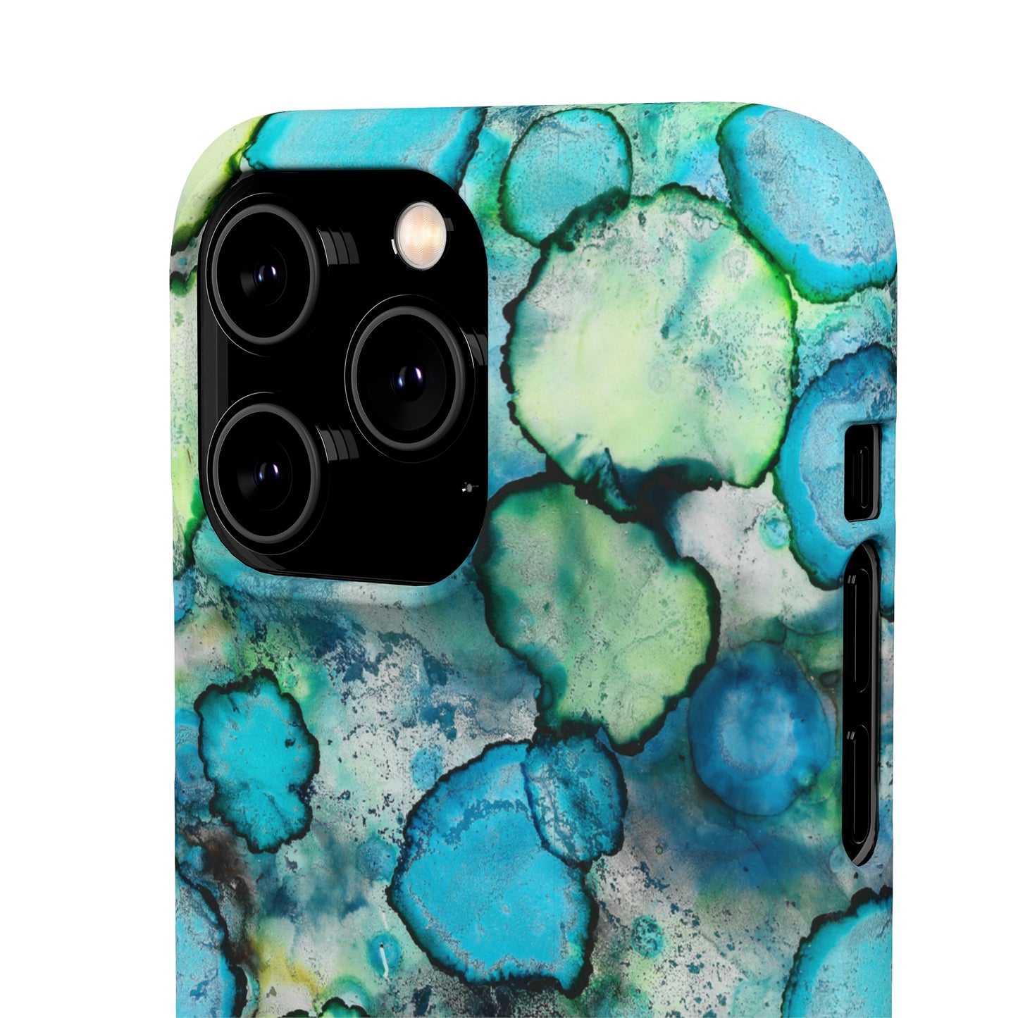 iPhone Samsung Galaxy Pixel5G Snap Case Phone Case Blue Bubbles