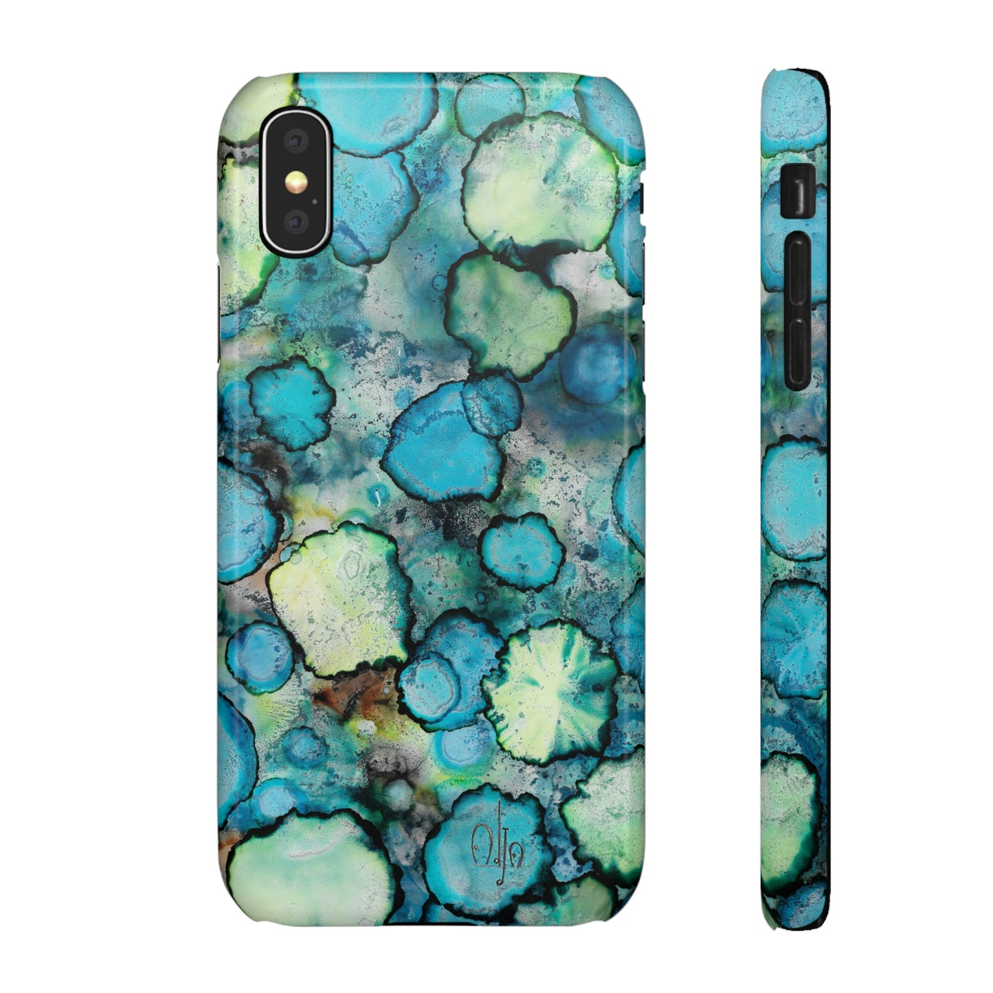 iPhone Samsung Galaxy Pixel5G Snap Case Phone Case Blue Bubbles