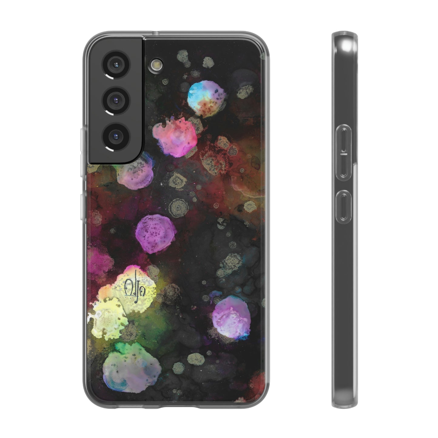 iPhone and Samsung Galaxy  Flexi Phone Case Black Space - Alja Design