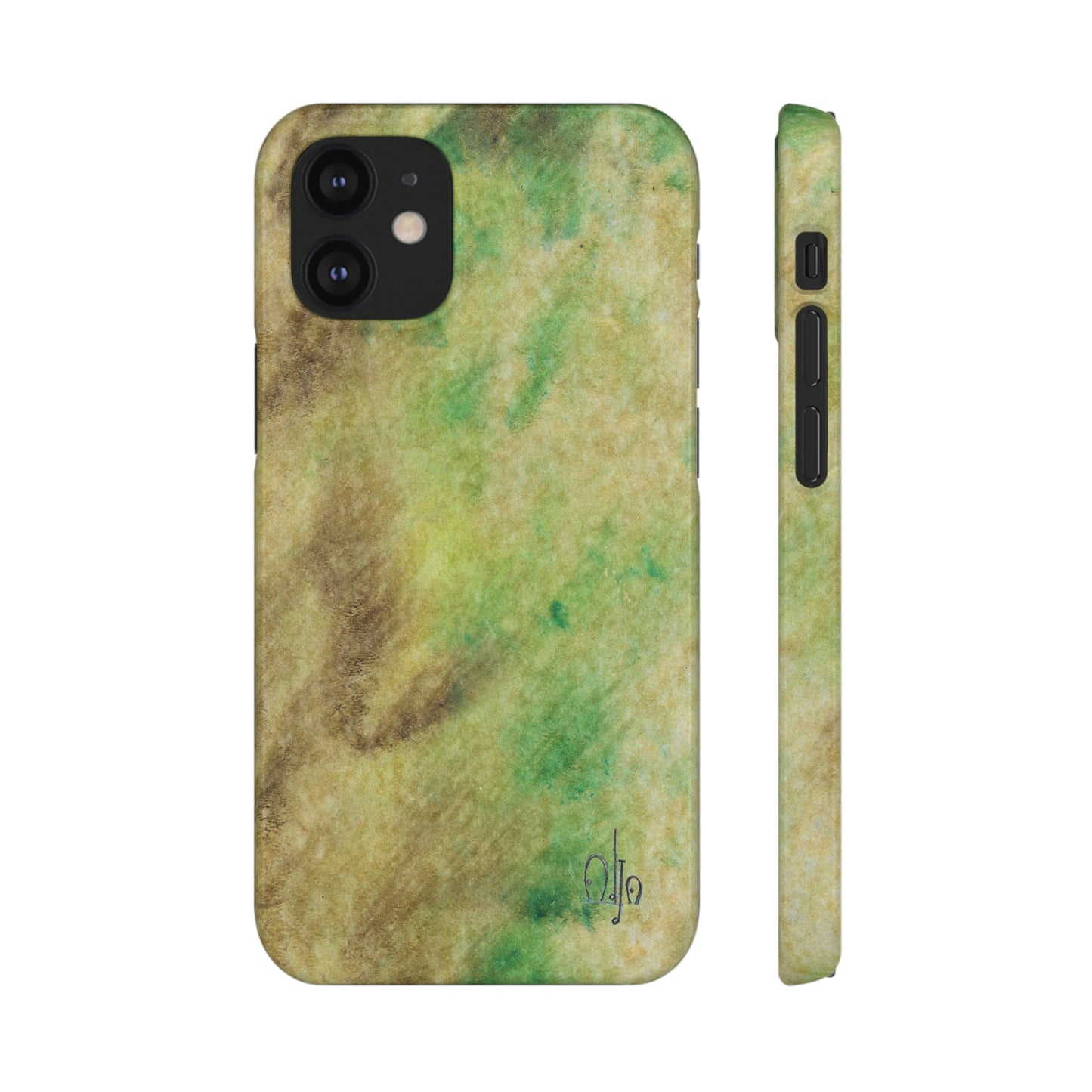 iPhone Samsung Galaxy Pixel5G Snap Case Phone Case Green Marble