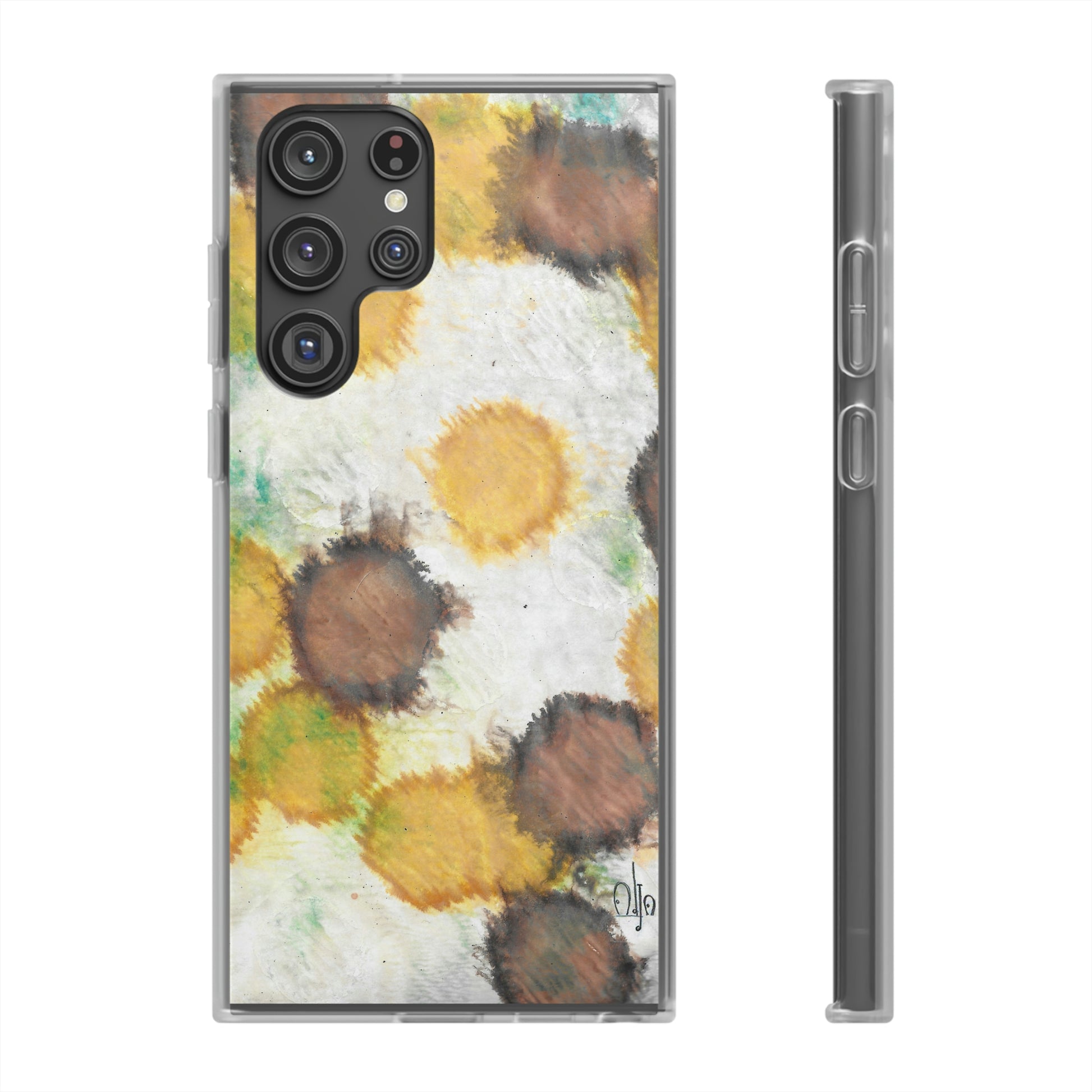 iPhone and Samsung Galaxy Flexi Phone Case Orange Cells - Alja Design