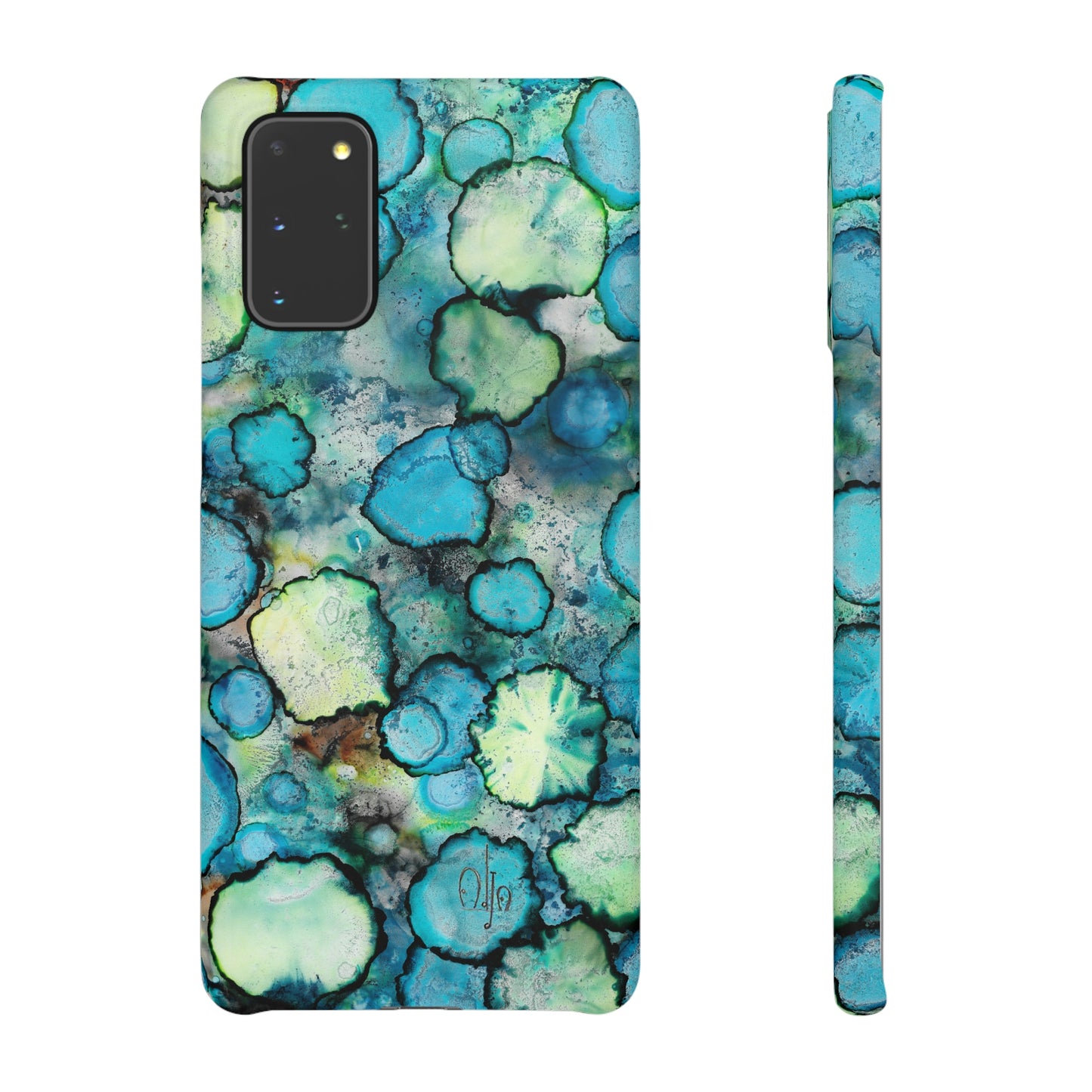 iPhone Samsung Galaxy Pixel5G Snap Case Phone Case Blue Bubbles