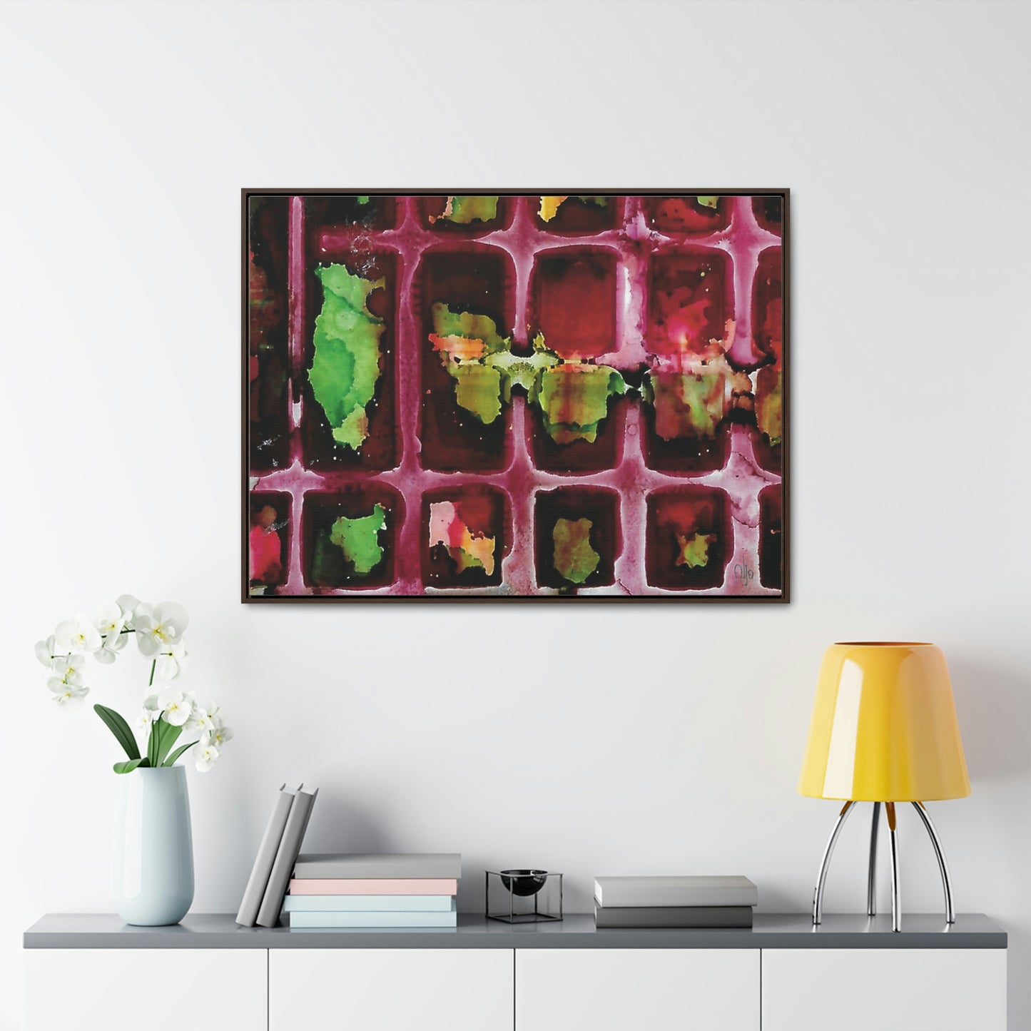 Off the Grid 3 Framed Canvas Print - Alja Design