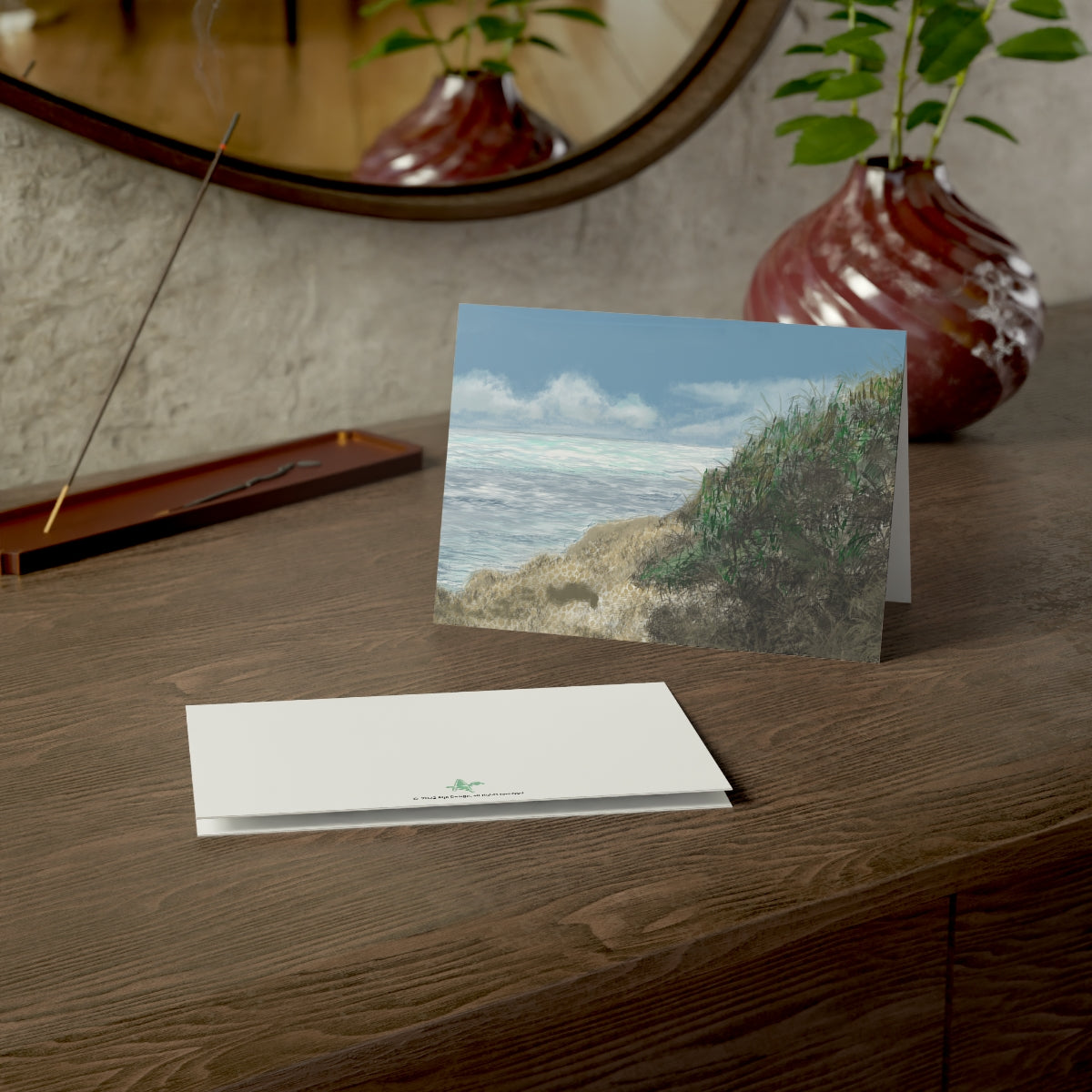 West Cliff Folded Greeting Card