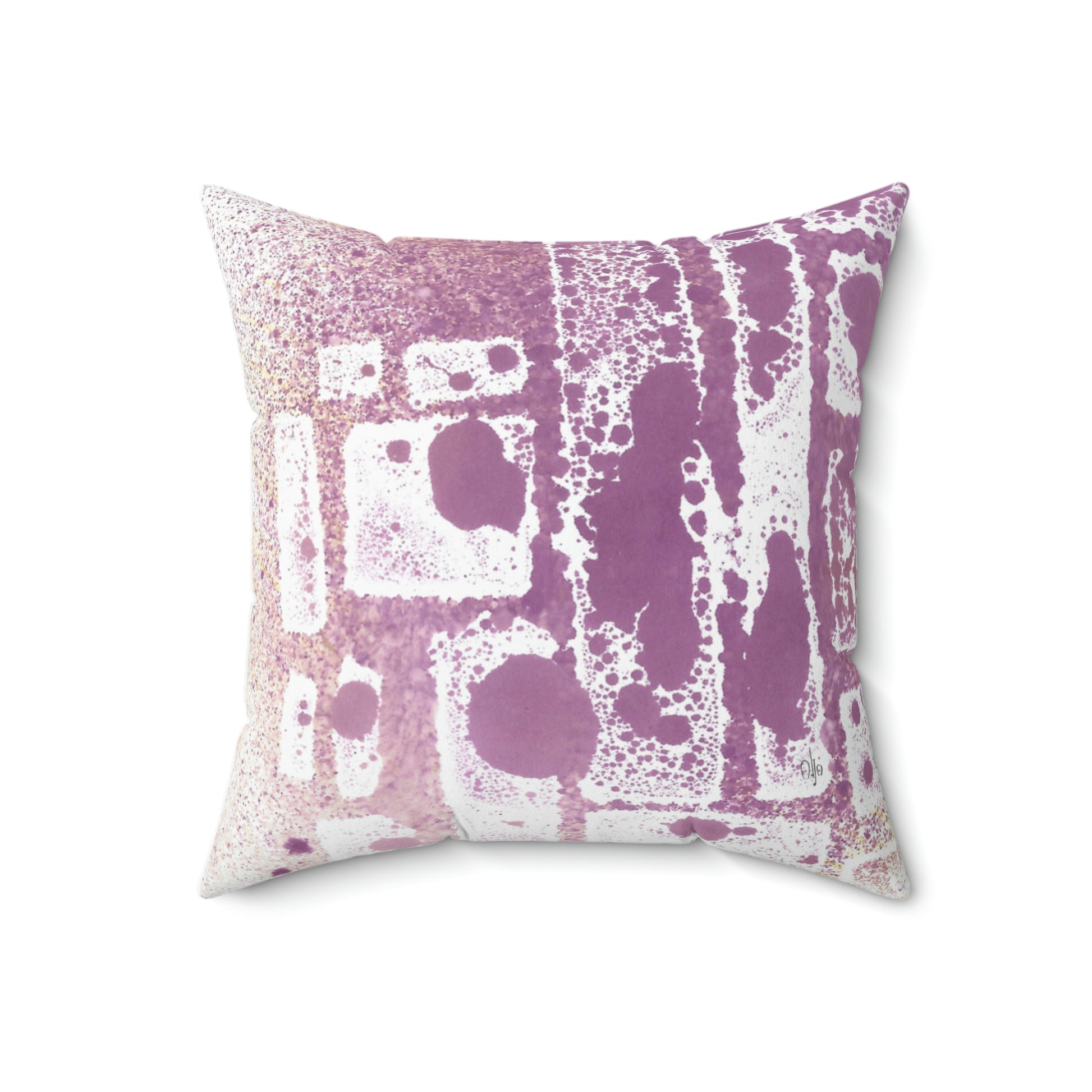 Purple Fantasy Square Pillow - Alja Design
