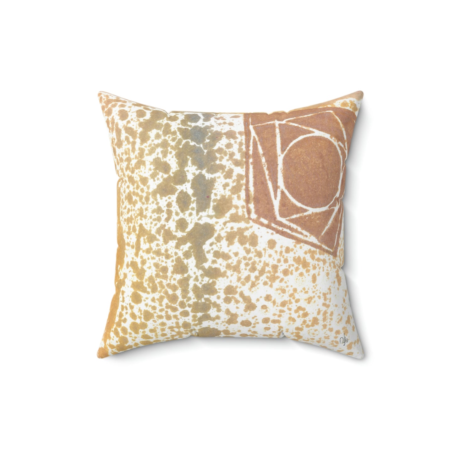 Orange Star Square Pillow - Alja Design