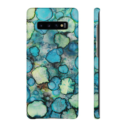 iPhone Samsung Galaxy Pixel5G Snap Case Phone Case Blue Bubbles