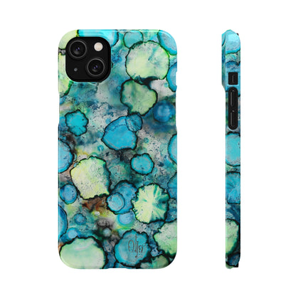 iPhone Samsung Galaxy Pixel5G Snap Case Phone Case Blue Bubbles