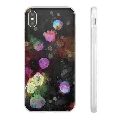 iPhone and Samsung Galaxy  Flexi Phone Case Black Space - Alja Design