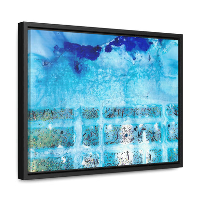 Blue Ice 8 Framed Canvas Print - Alja Design