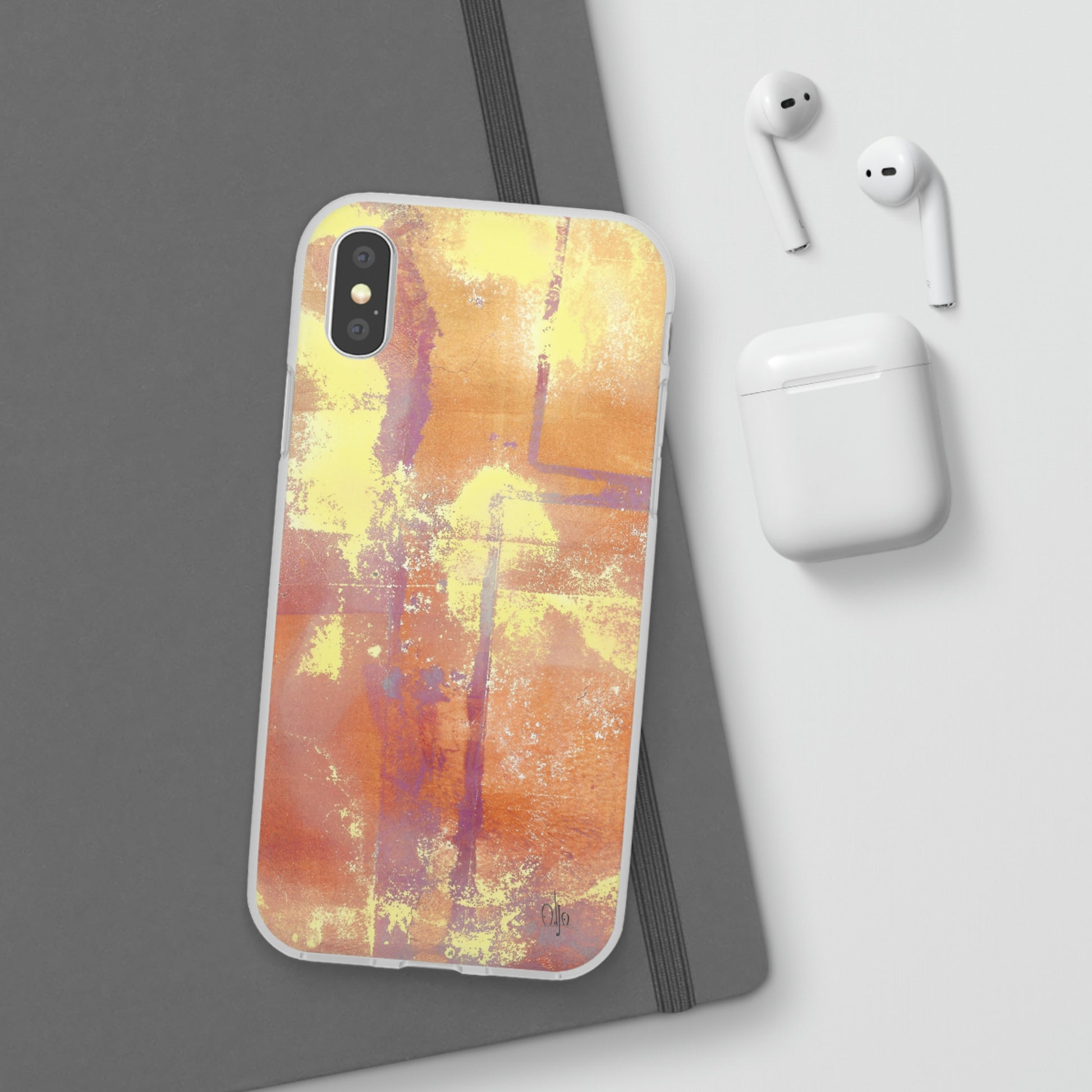 iPhone and Samsung Galaxy Flexi Phone Case Passionate Orange - Alja Design