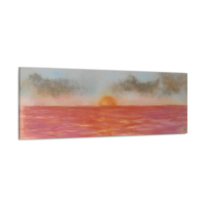 Red Sunset Canvas Print - Alja Design