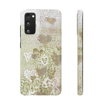 iPhone Samsung Galaxy Pixel5G Snap Case Phone Case Green Hearts