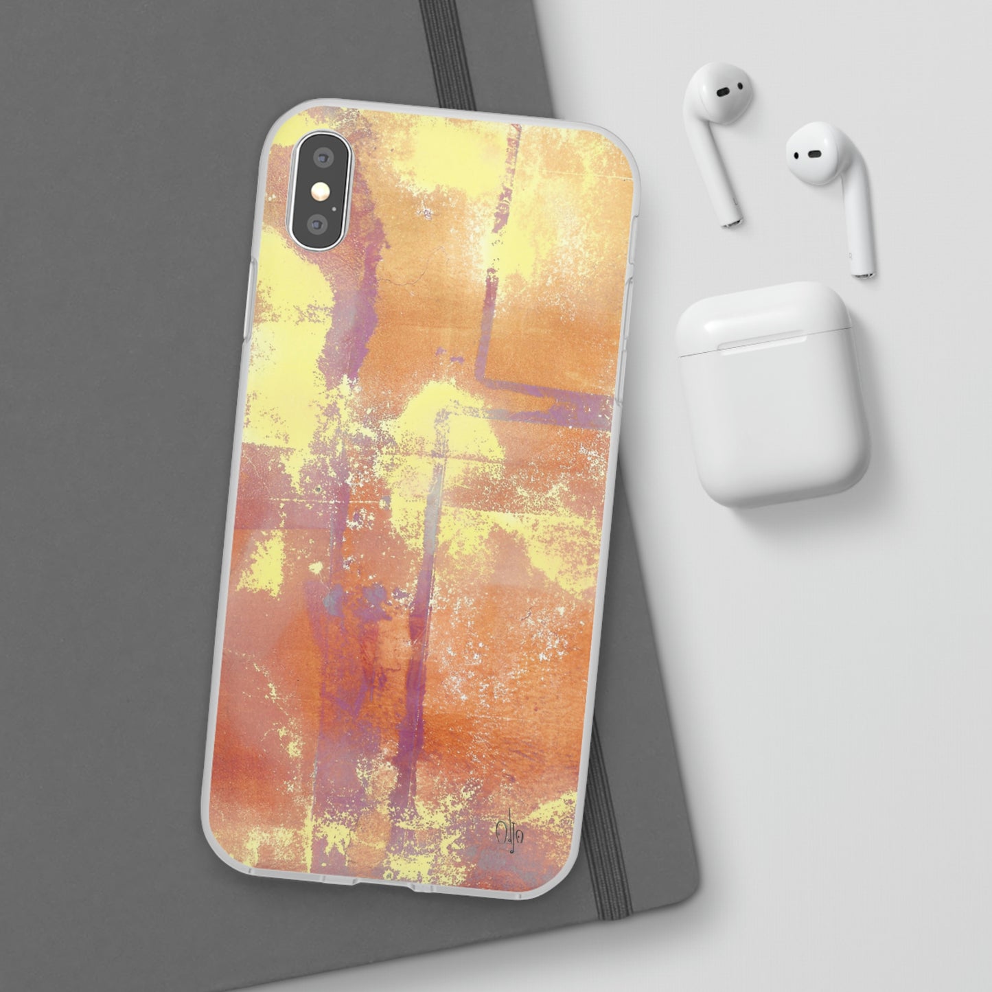 iPhone and Samsung Galaxy Flexi Phone Case Passionate Orange - Alja Design