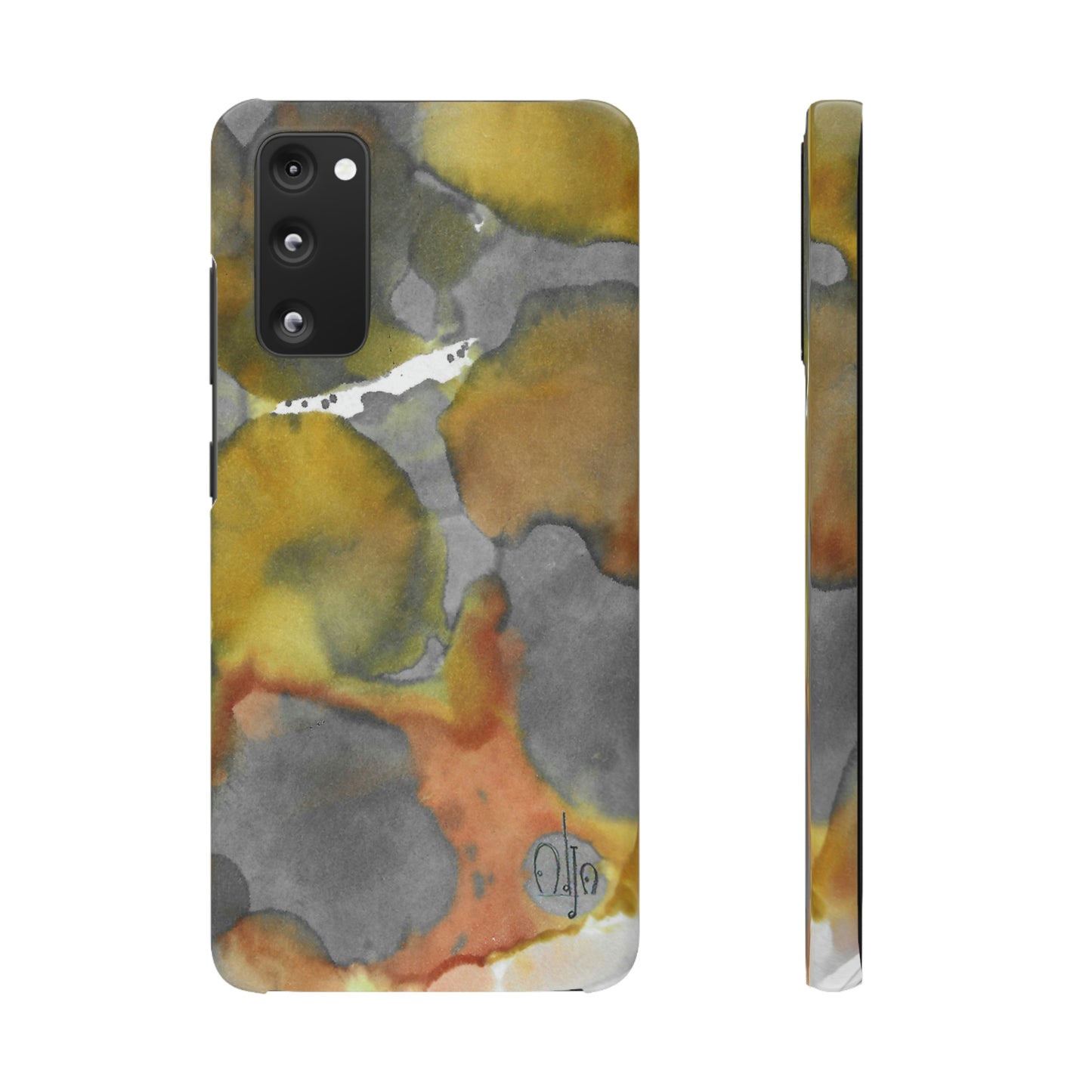 iPhone Samsung Galaxy Pixel5G Snap Case Phone Case Yellow Volcano