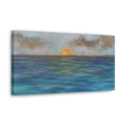 Blue Sunset Canvas Print - Alja Design