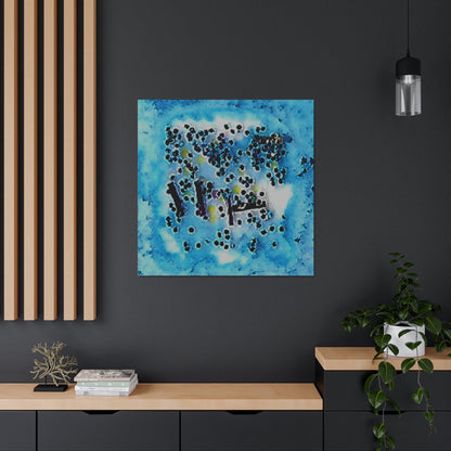 Fractal Blue 3 Canvas Print - Alja Design